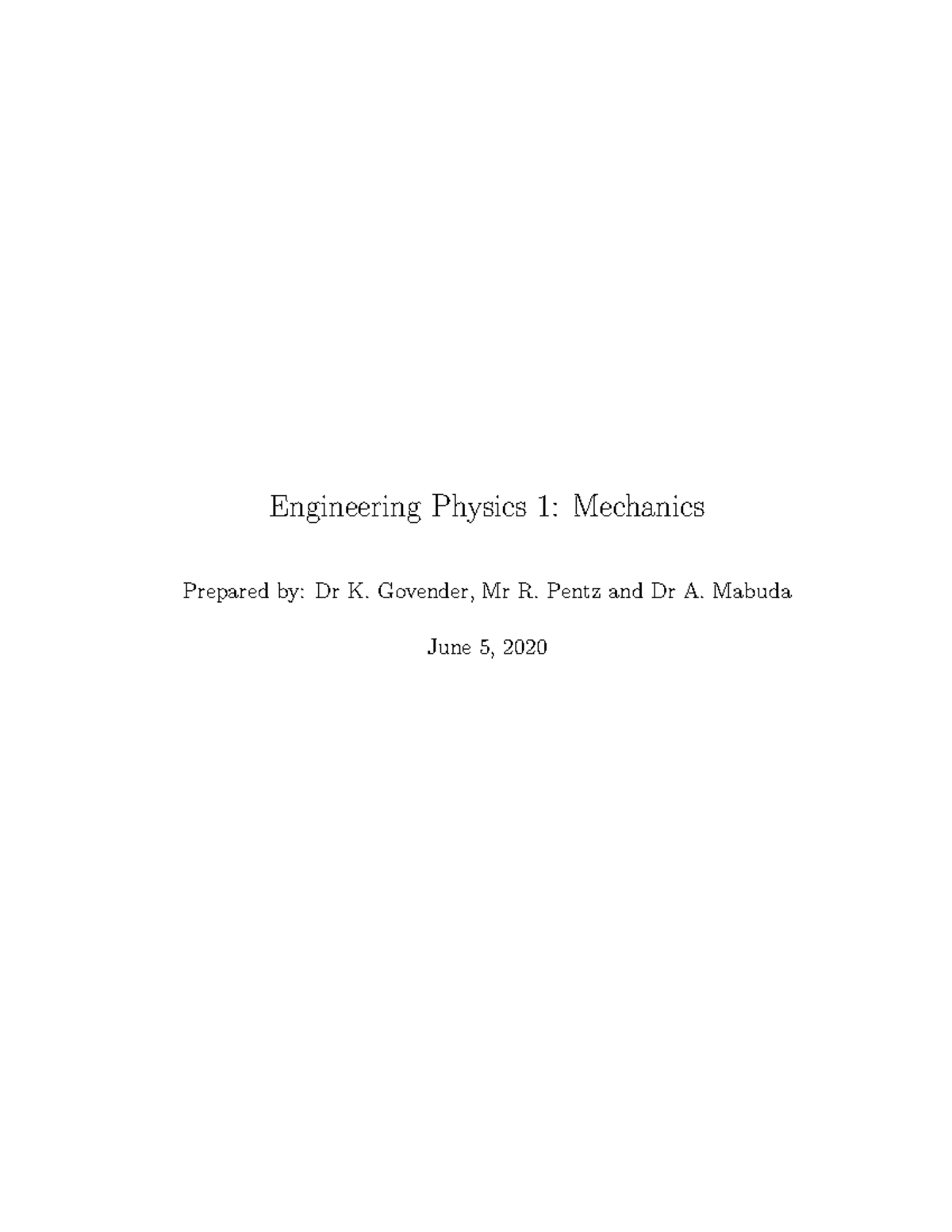 Engineering Physics 1 (PH101) - Mechanics Lecture Notes - Studocu
