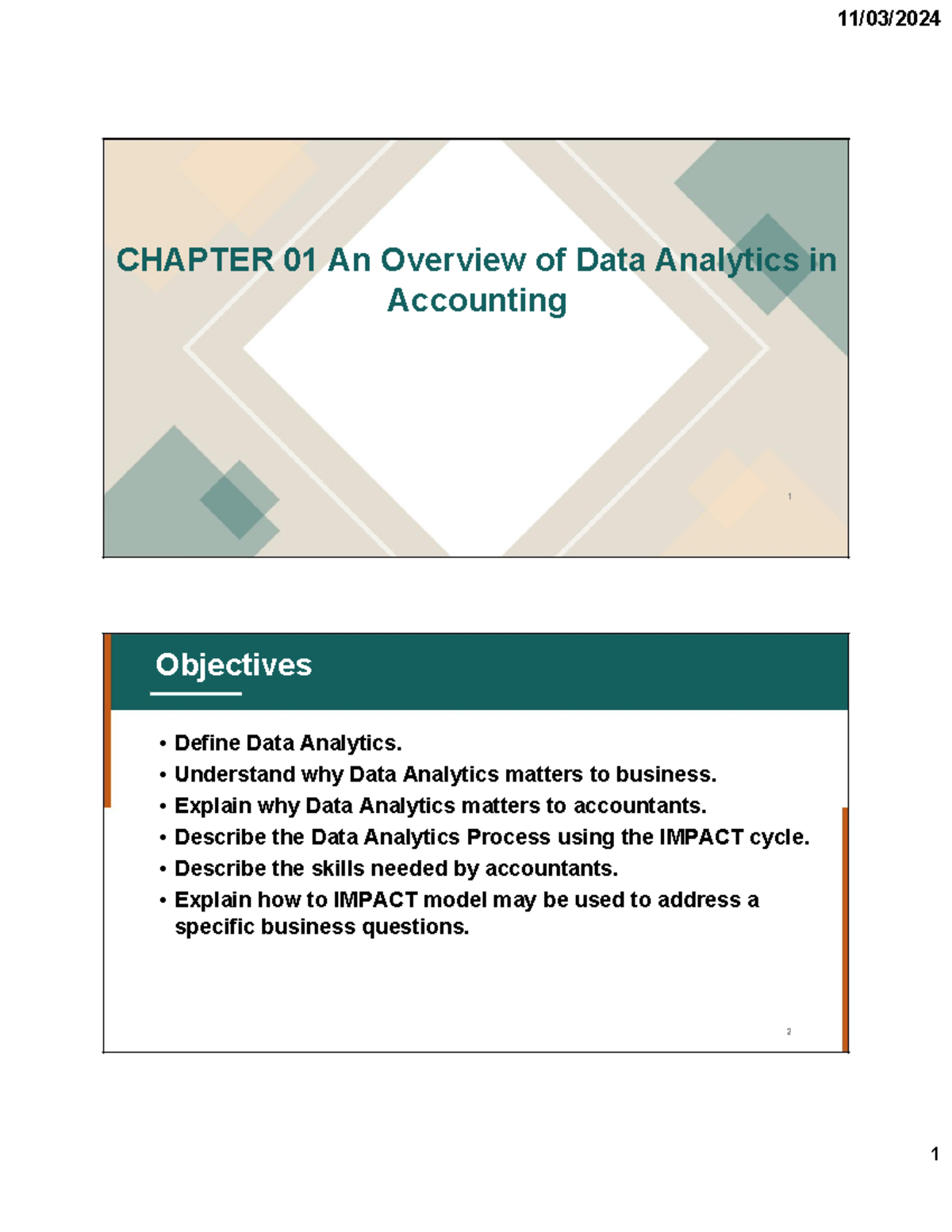 CHAPTER 01: Overview of Data Analytics in Accounting - Key Concepts ...