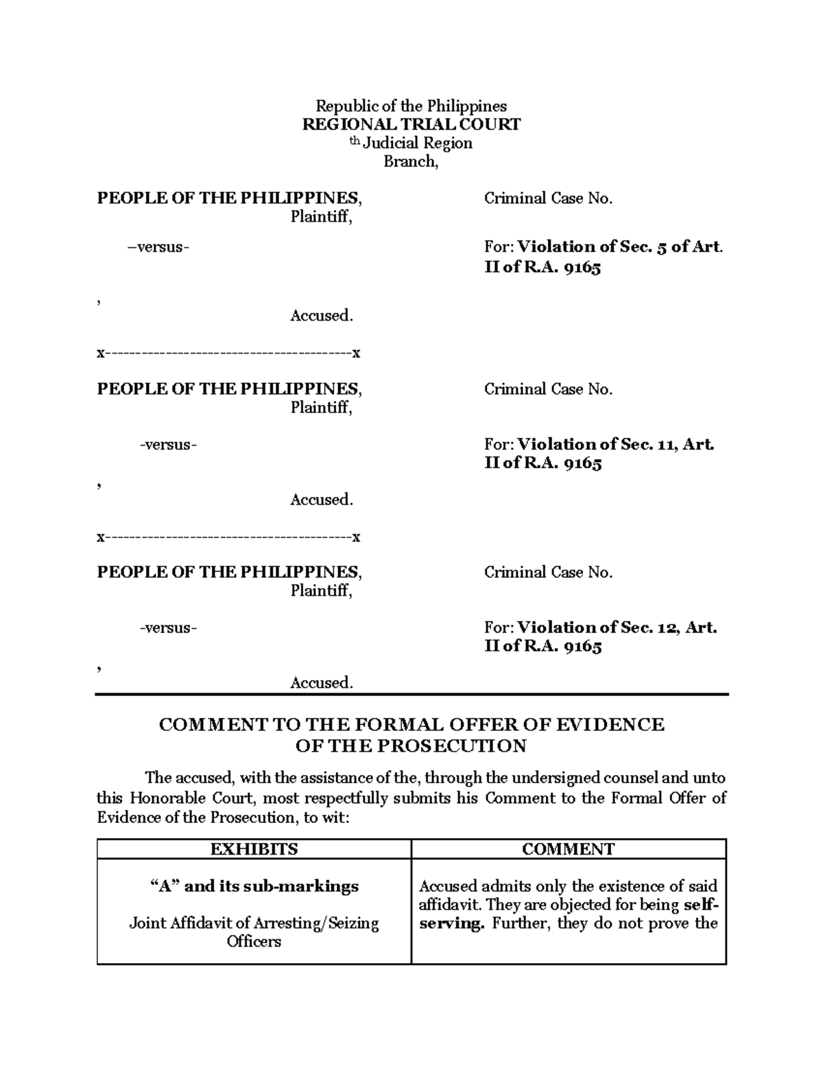 Ilide - ssss - Republic of the Philippines REGIONAL TRIAL COURT th ...