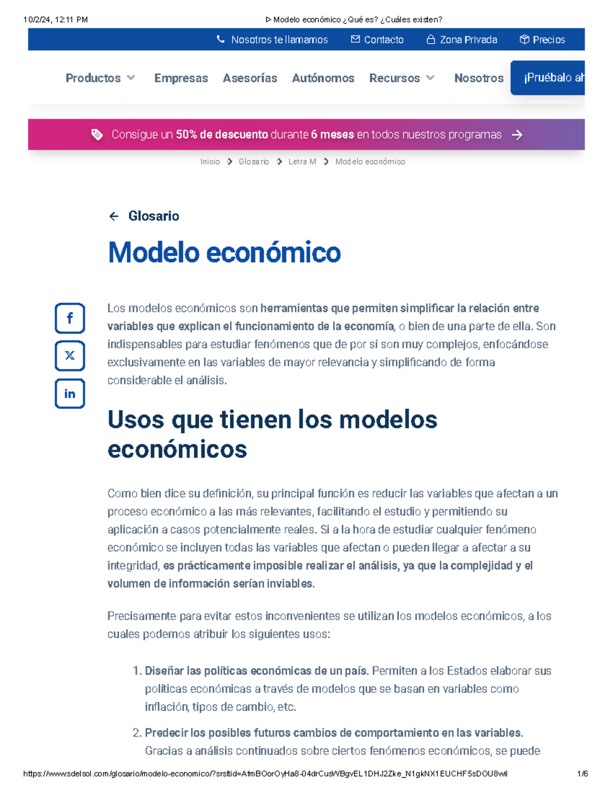 Modelo Económico: Usos, Tipos y Ventajas en el Estudio de Economía ...