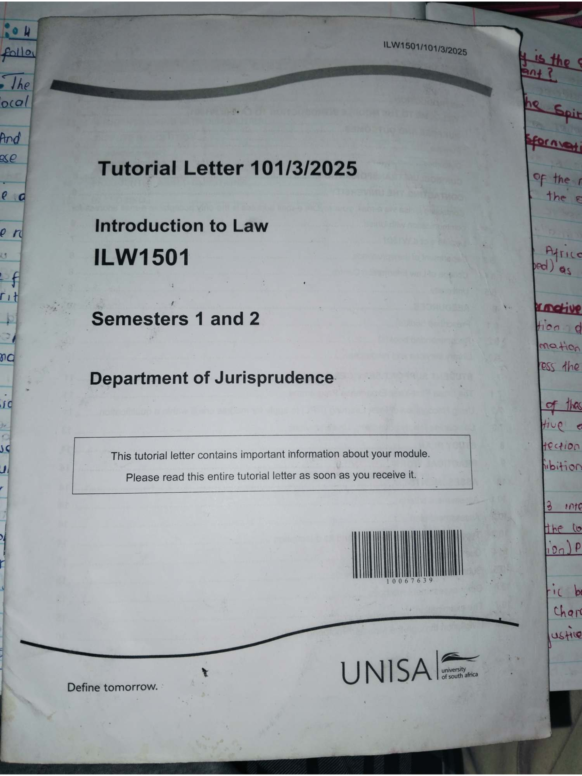 2025-06-05 17-50-52 - Summary Introduction to Law - ILW1501 - Tutorial ...