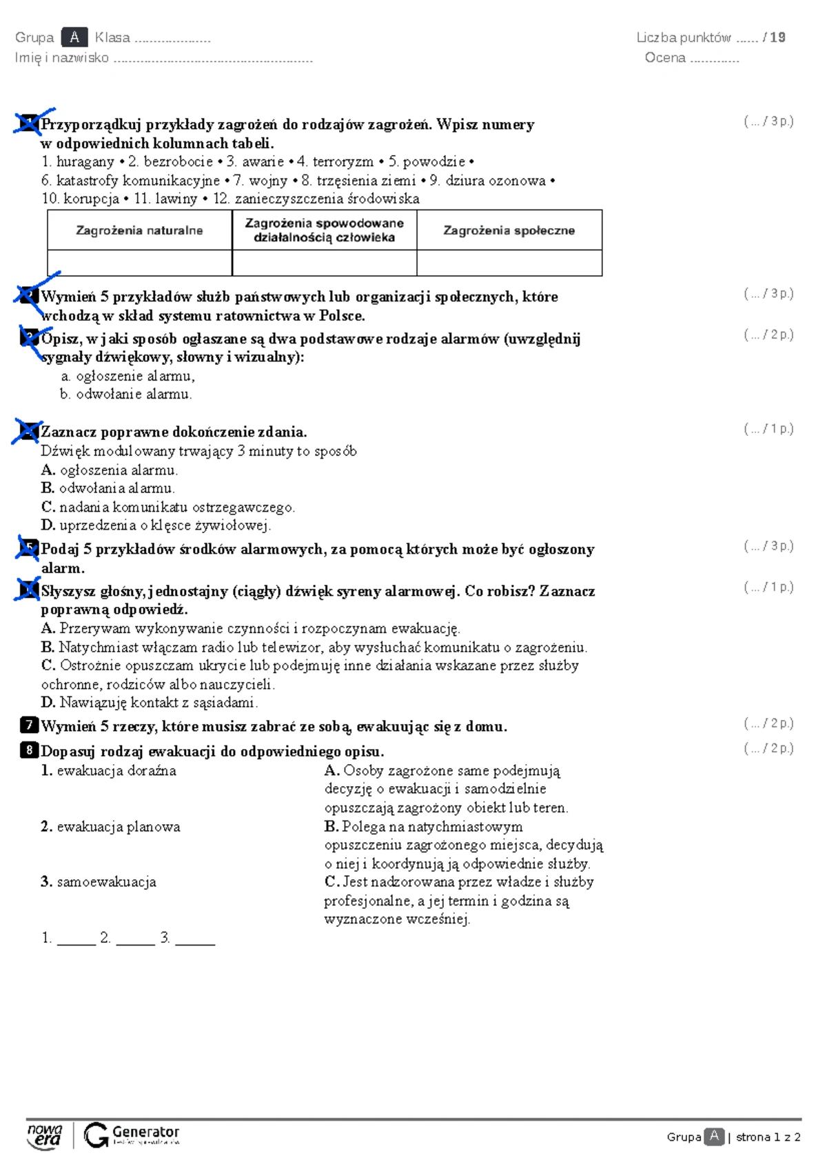 Edb Zagrożenia Pożarowe Sprawdzian 3 Gimnazjum www.studocu.com