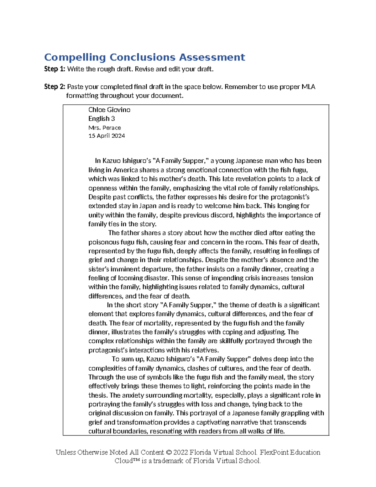 English 3 Literary Analysis: Compelling Conclusions on 