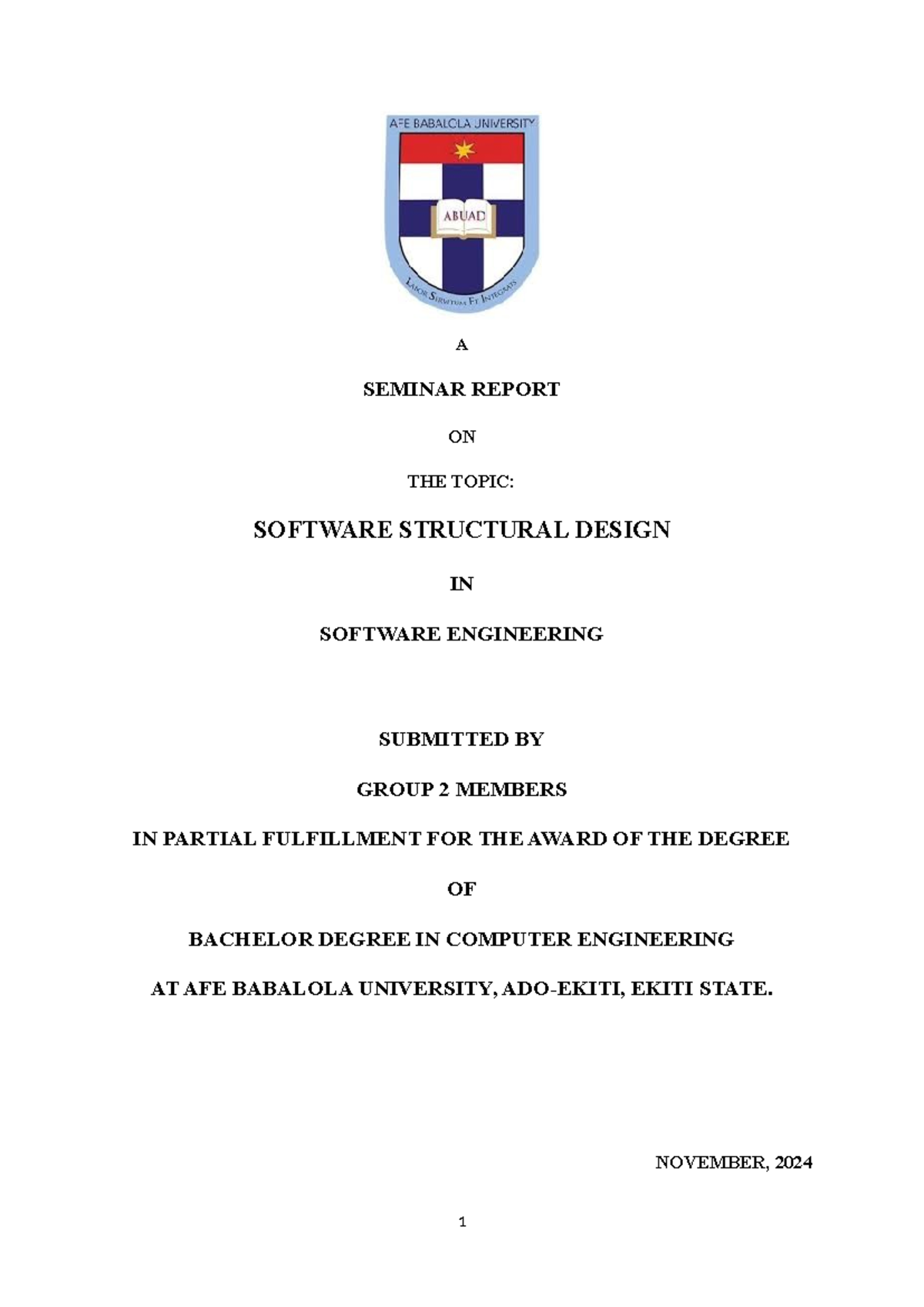 Software Engineering Seminar Updated - A SEMINAR REPORT ON THE TOPIC ...