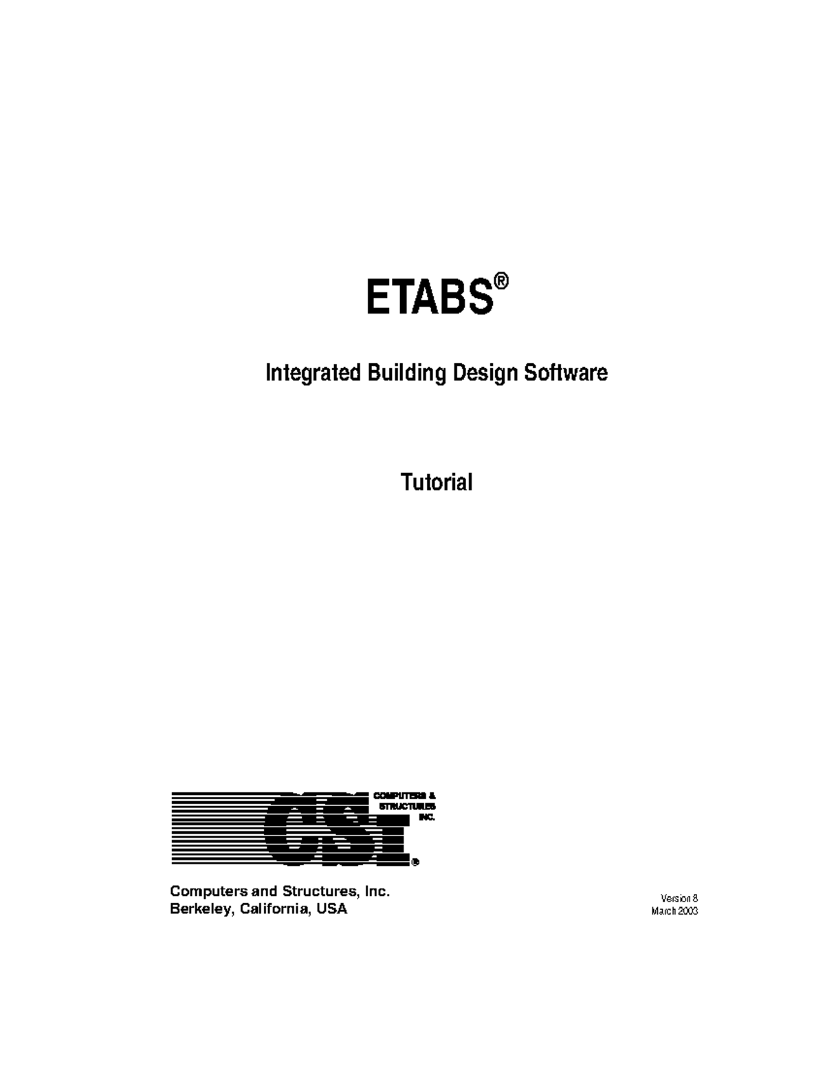 ETABS Tutorial: Integrated Building Design Software Guide - Studocu