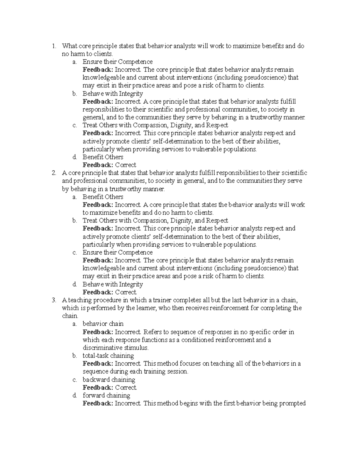 Behavior Analysis Flashcards: Core Principles & Techniques - Week 9 ...