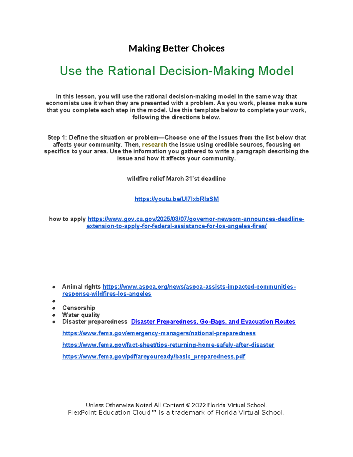 02.09 Making better choices: Using the rational model for decision ...