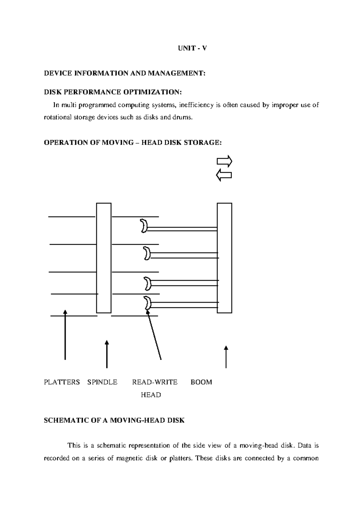 UNIT V: Disk Performance Optimization and Management Notes - Studocu