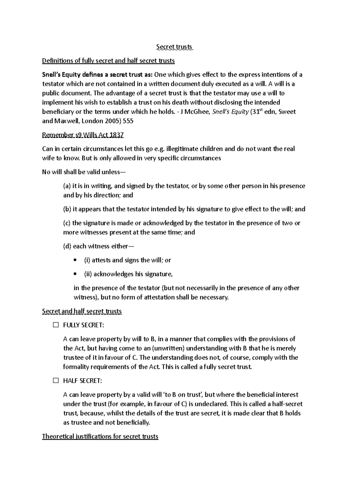 L11 Constitution ET - EQUITY & TRUSTS – Lecture 11 Constituting the ...