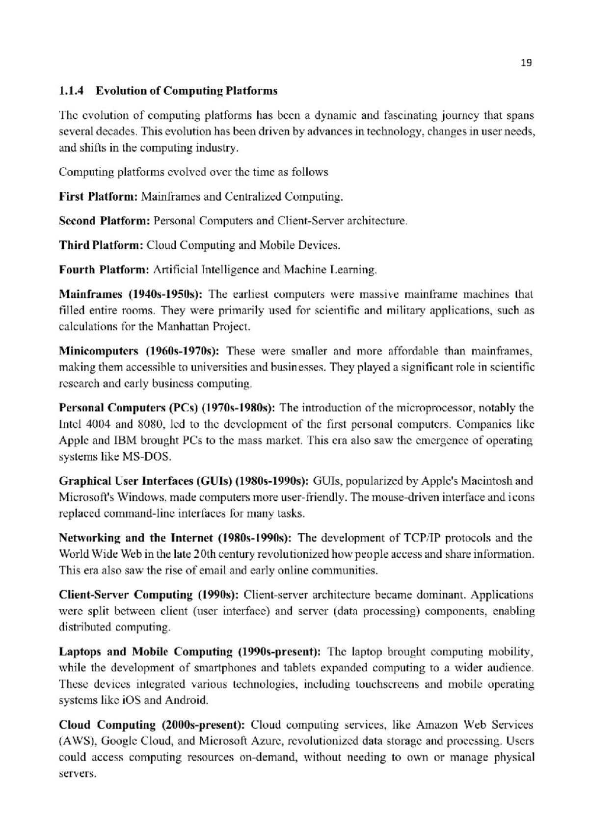 Evolution of Computing Platforms: From Mainframes to AI (19 1.1.4 ...