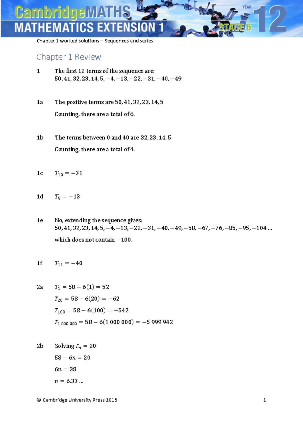 Chapter-1-review - ................. - Chapter 1 Review 1 The first 12 ...