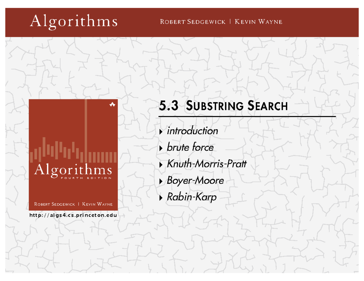 CS 53 Midterm: Substring Search Techniques and Algorithms - Studocu
