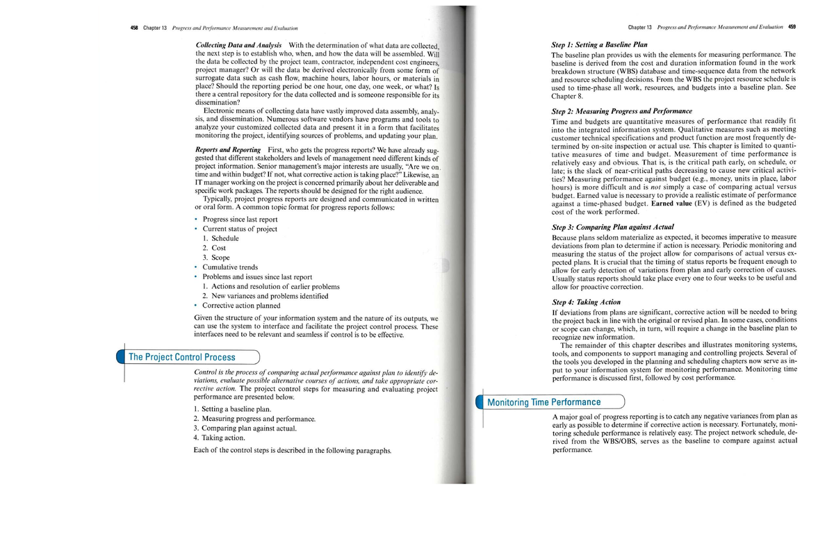 458 Chapter 13: Progress & Performance Measurement & Evaluation - Studocu