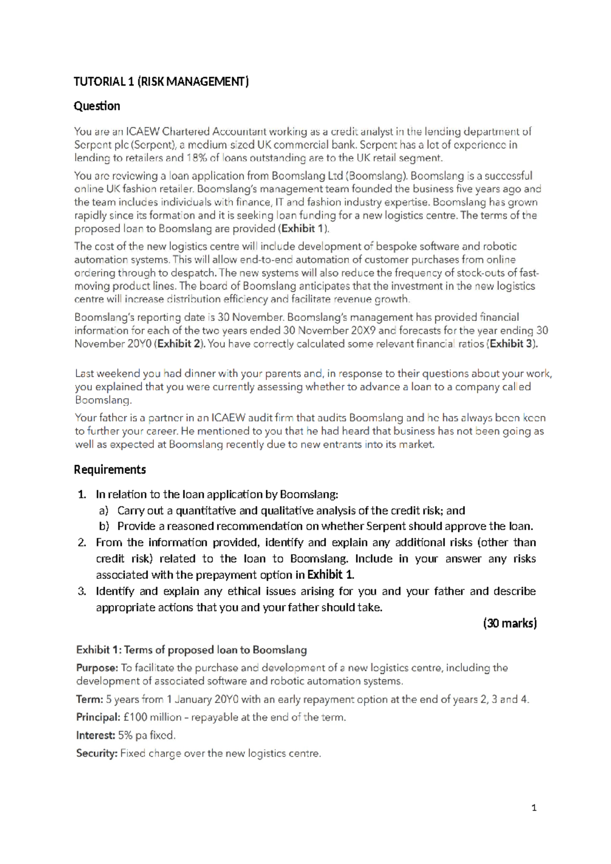 TUTORIAL 1: Risk Analysis & Ethical Considerations in Loan Approval ...