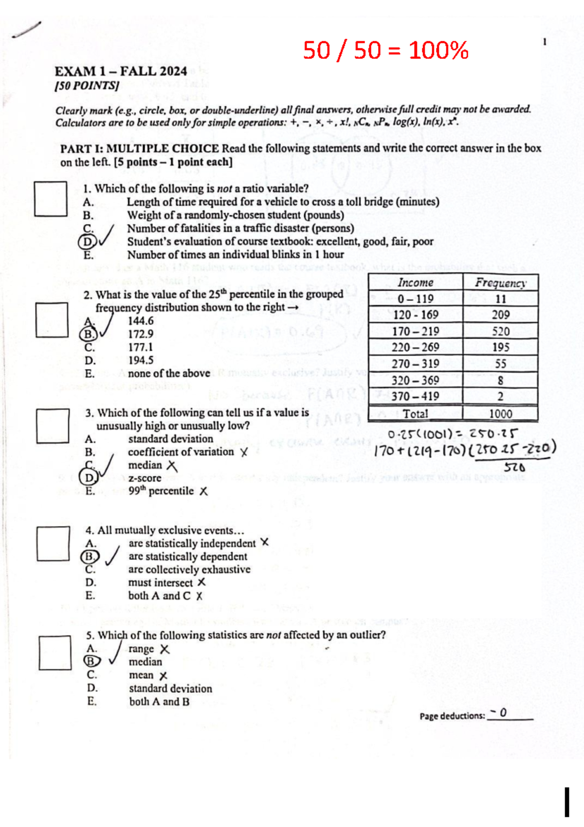 Exam 1 Solutions for Math 116 - Fall 2024 - Studocu