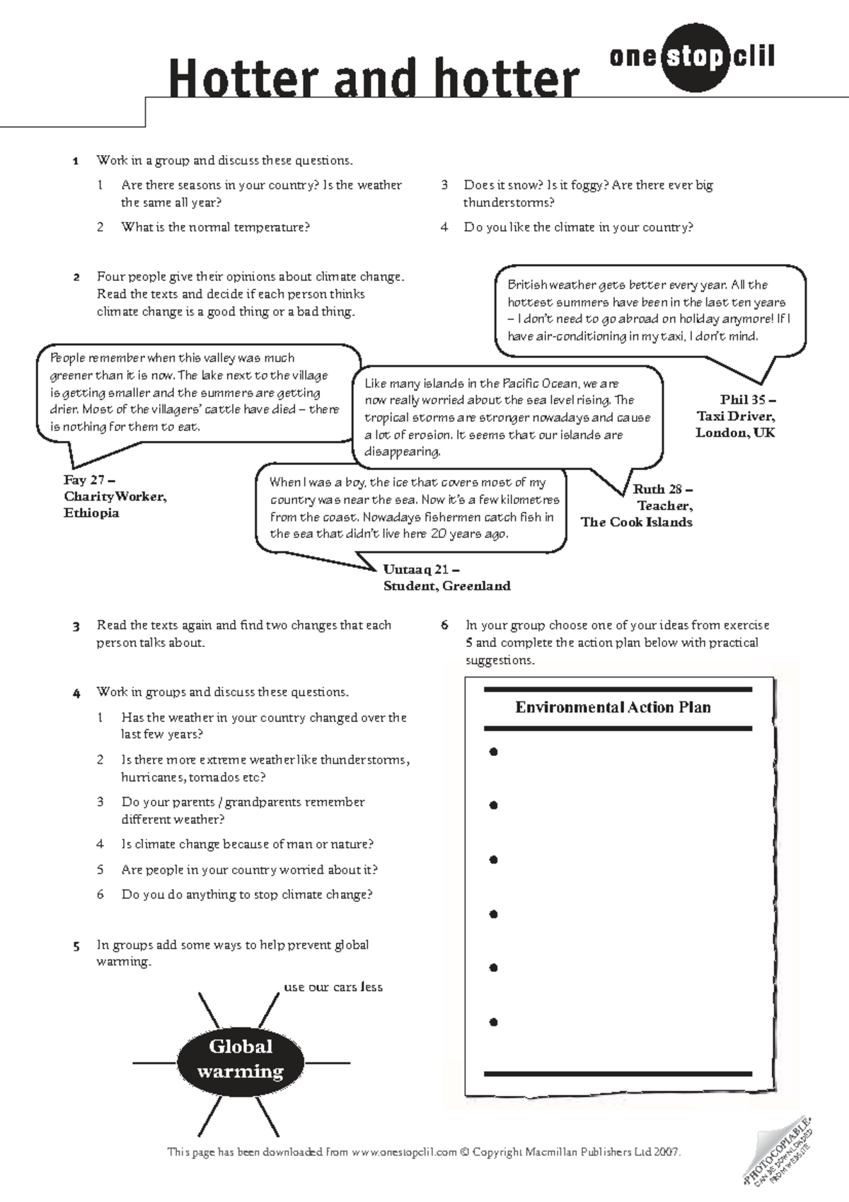 Geog Module 3: Hotter and Hotter - Climate Change Discussion Script ...