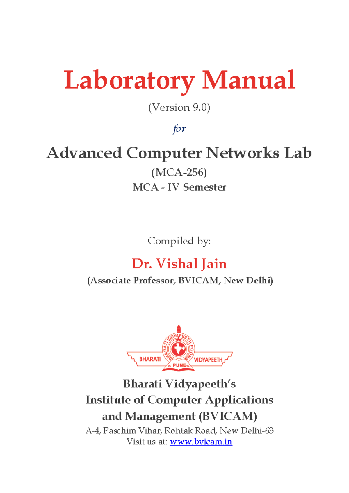 ACN Lab Manual - Laboratory Manual (Version 9**.** 0) for Advanced ...