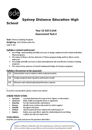 SLR TASK 3 SA - BAND 6 RESOURCE - Sydney Distance Education High School ...