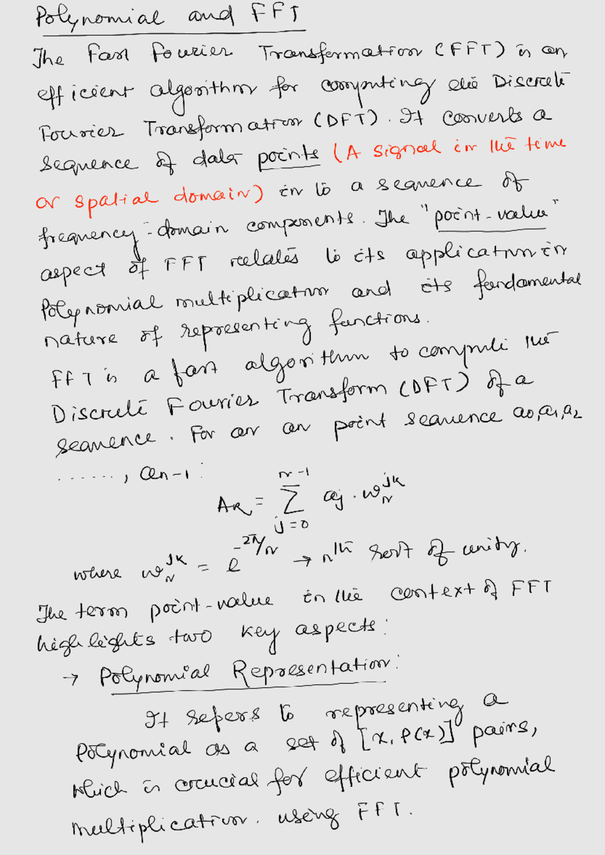 Polynomials and FFT: Efficient Algorithms for DFT 251210 110142 - Studocu