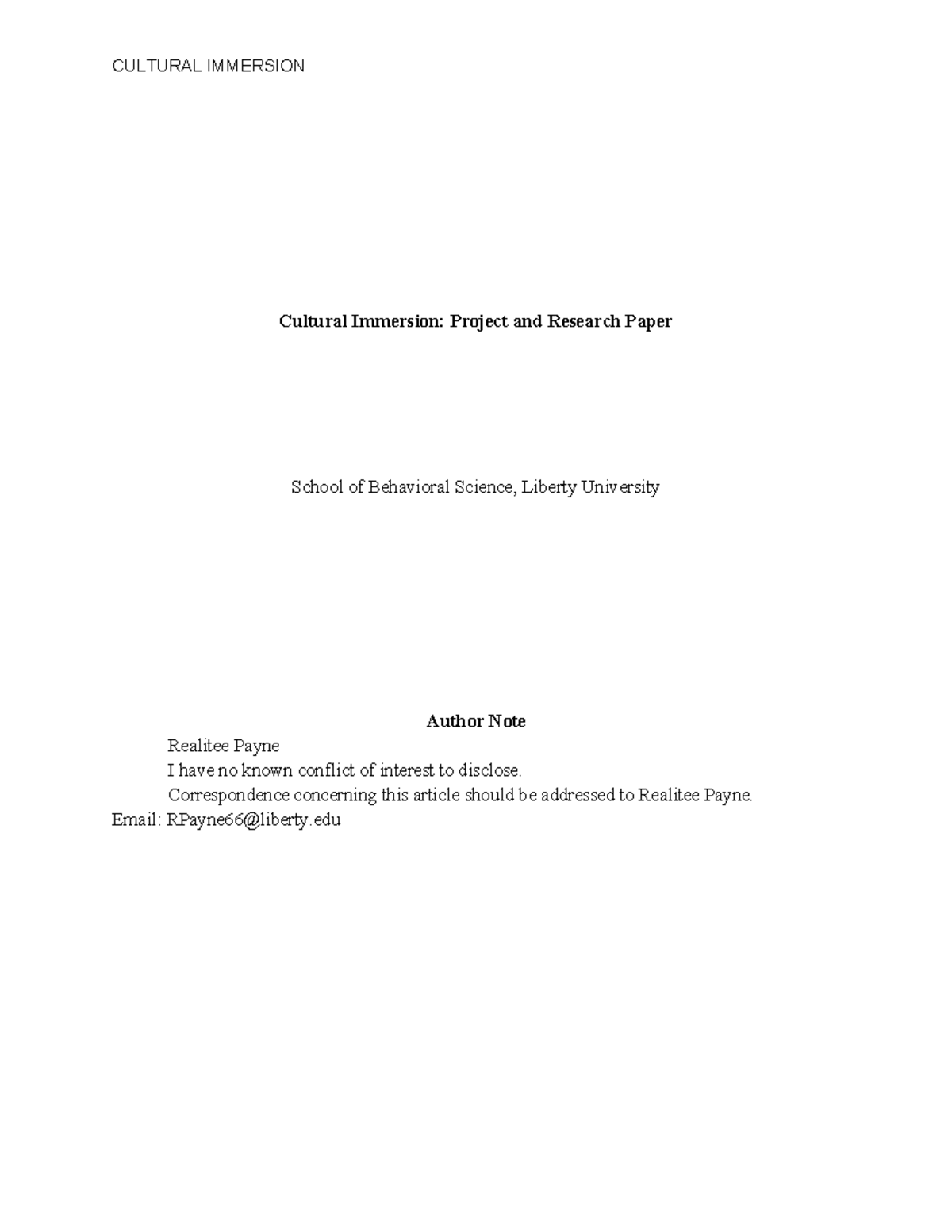 Couc 504 Final Project: Cultural Immersion with the Elderly Group - Document Preview