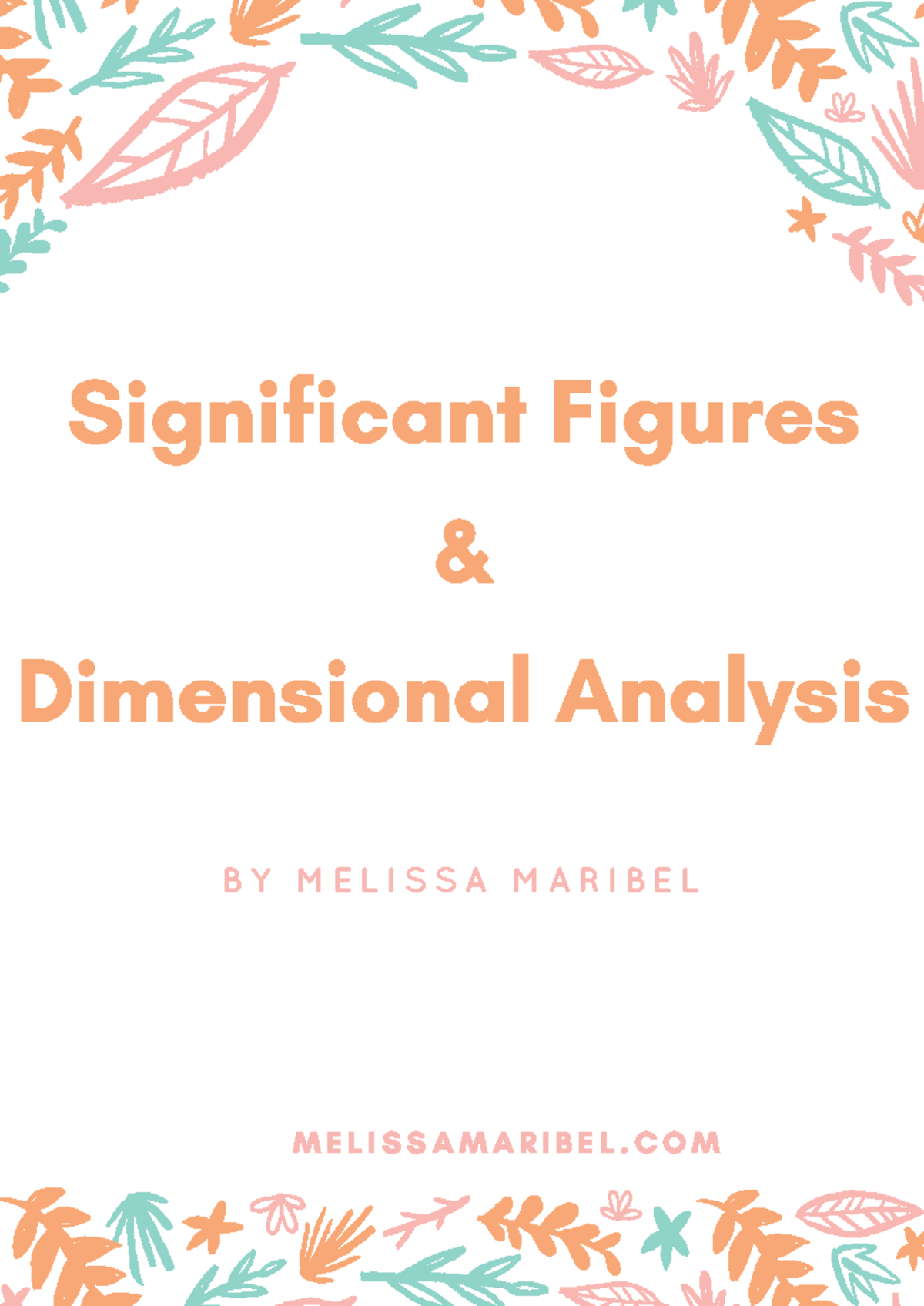 Significant Figures & Dimensional Analysis: A Comprehensive Guide - Studocu