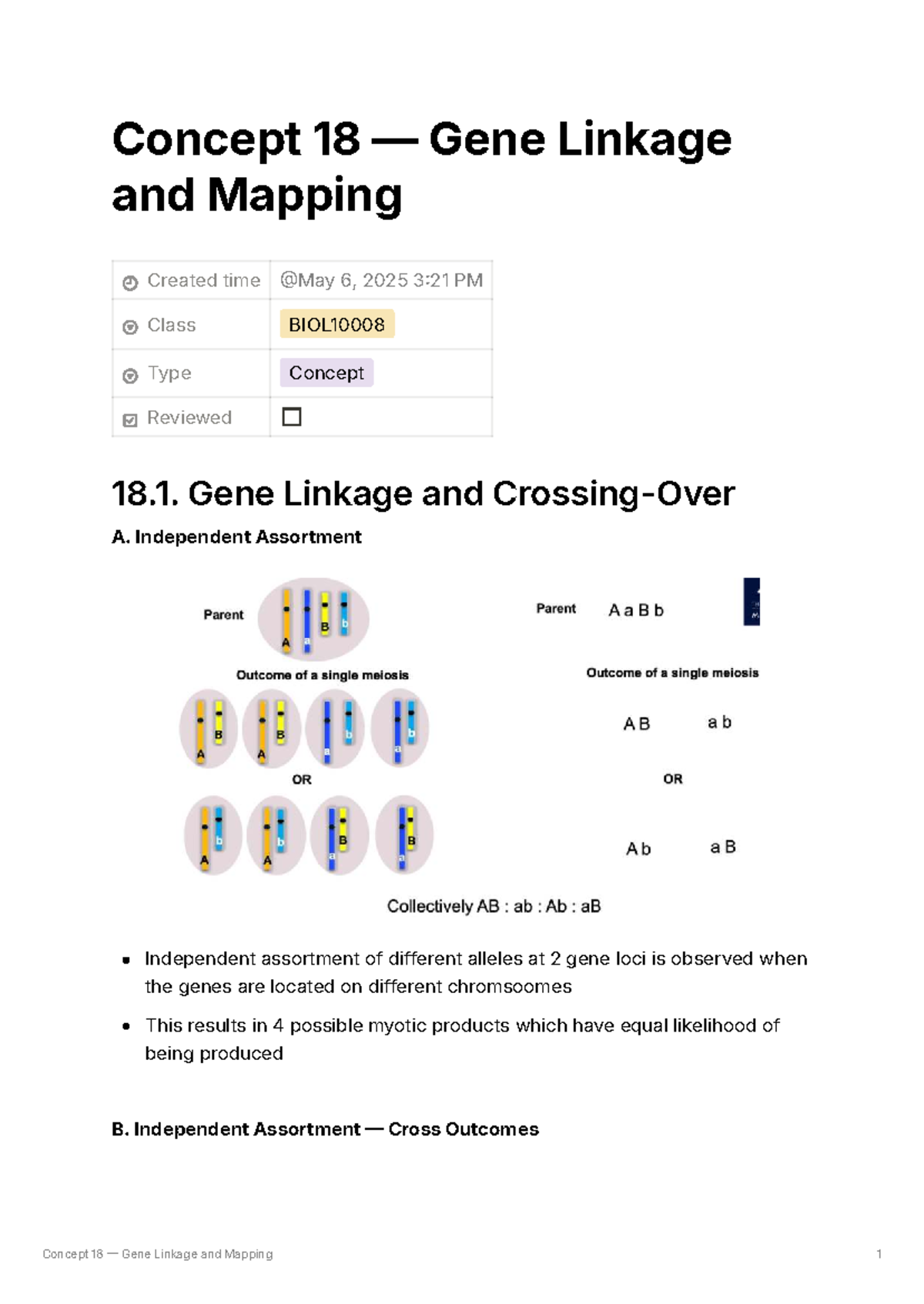 Concept 18: Gene Linkage and Mapping - Understanding Inheritance ...