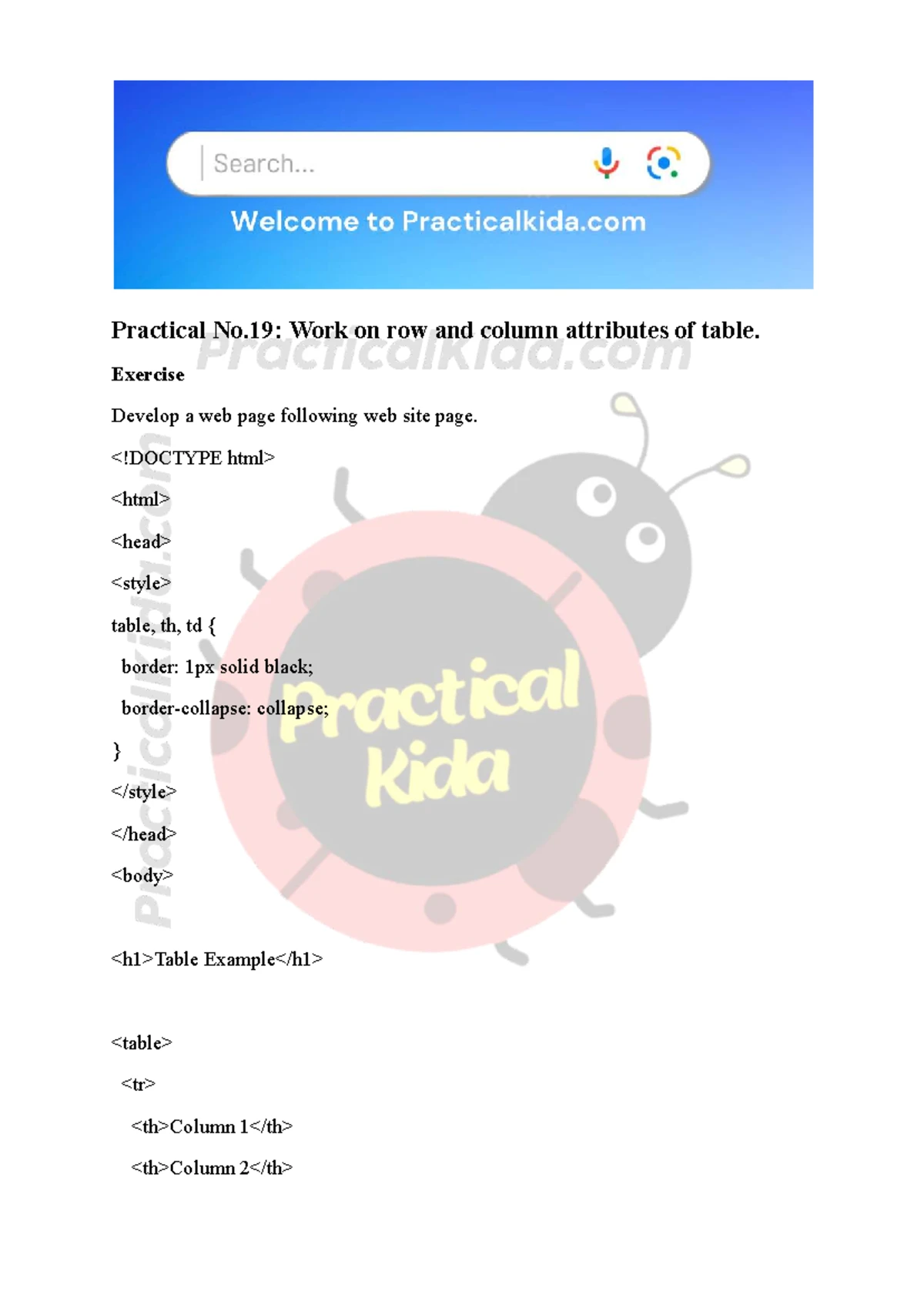 Responsive Web Design Practical No.23 WPD: HTML Template Exercise - Studocu