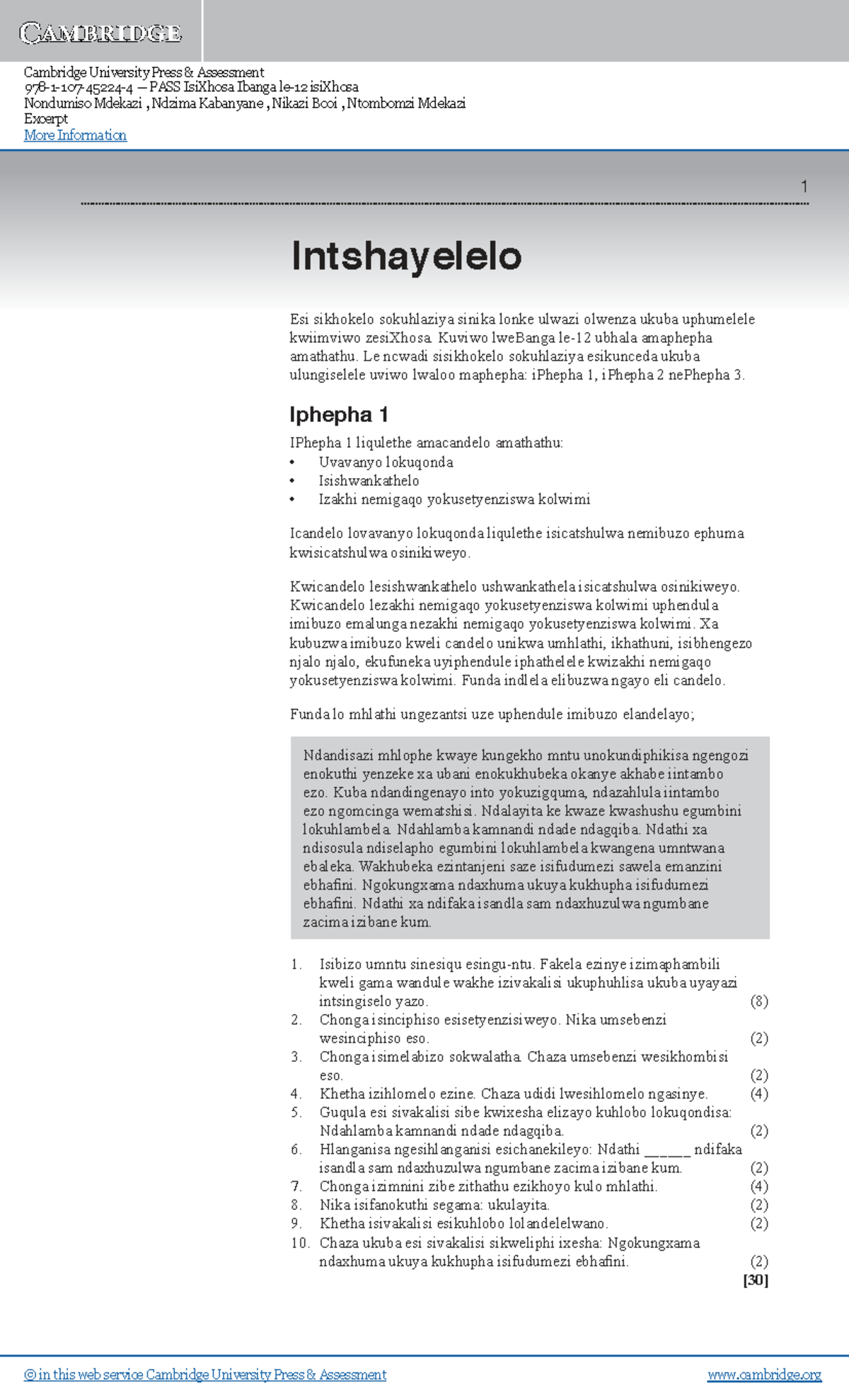 PASS IsiXhosa Exam Prep Guide: Key Language Structures & Tips - Studocu