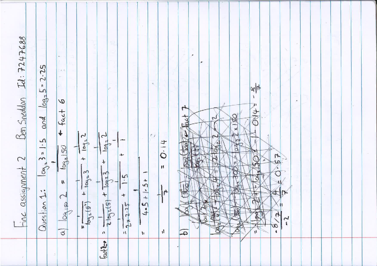 FINC102 Assignment 2: Logarithmic Functions & Differentiation Notes ...