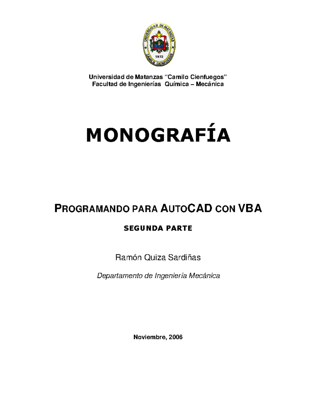 Material de Estudio: Programación en AutoCAD con VBA - Parte 2 - Document Preview