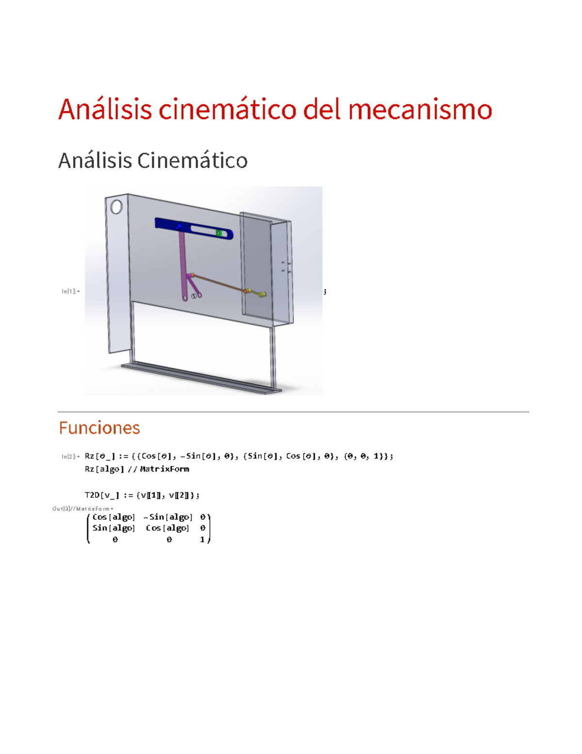 Análisis Cinemático del Mecanismo 5 Barras - Final 2 - Document Preview