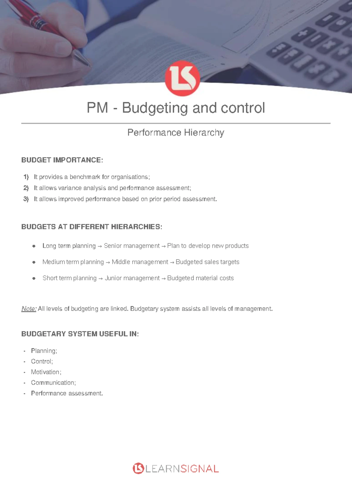 Performance Management Notes: Information Systems & Decision-Making ...