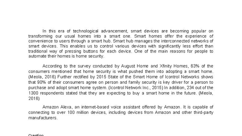 STS Case Study: The Rise of Smart Homes and Amazon Alexa - Studocu