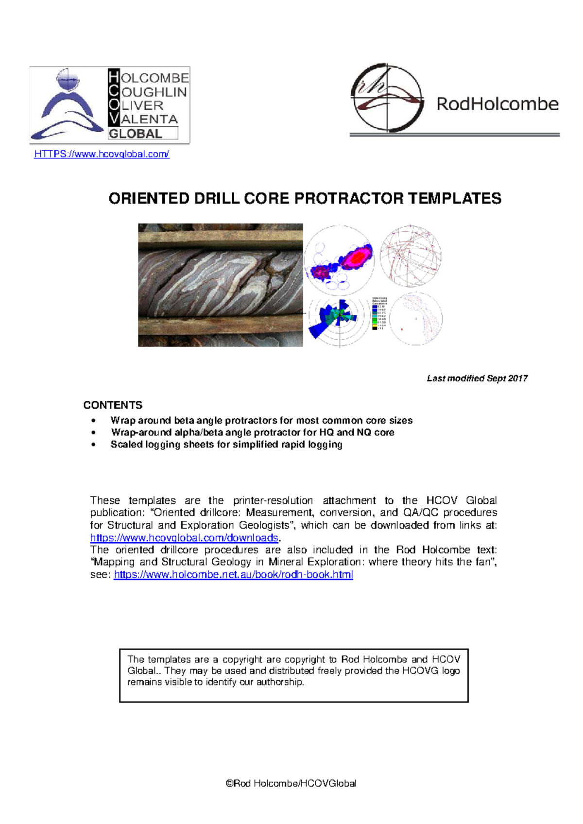 Oriented Drill Core Protractor Templates - HCOVG Resources - Studocu