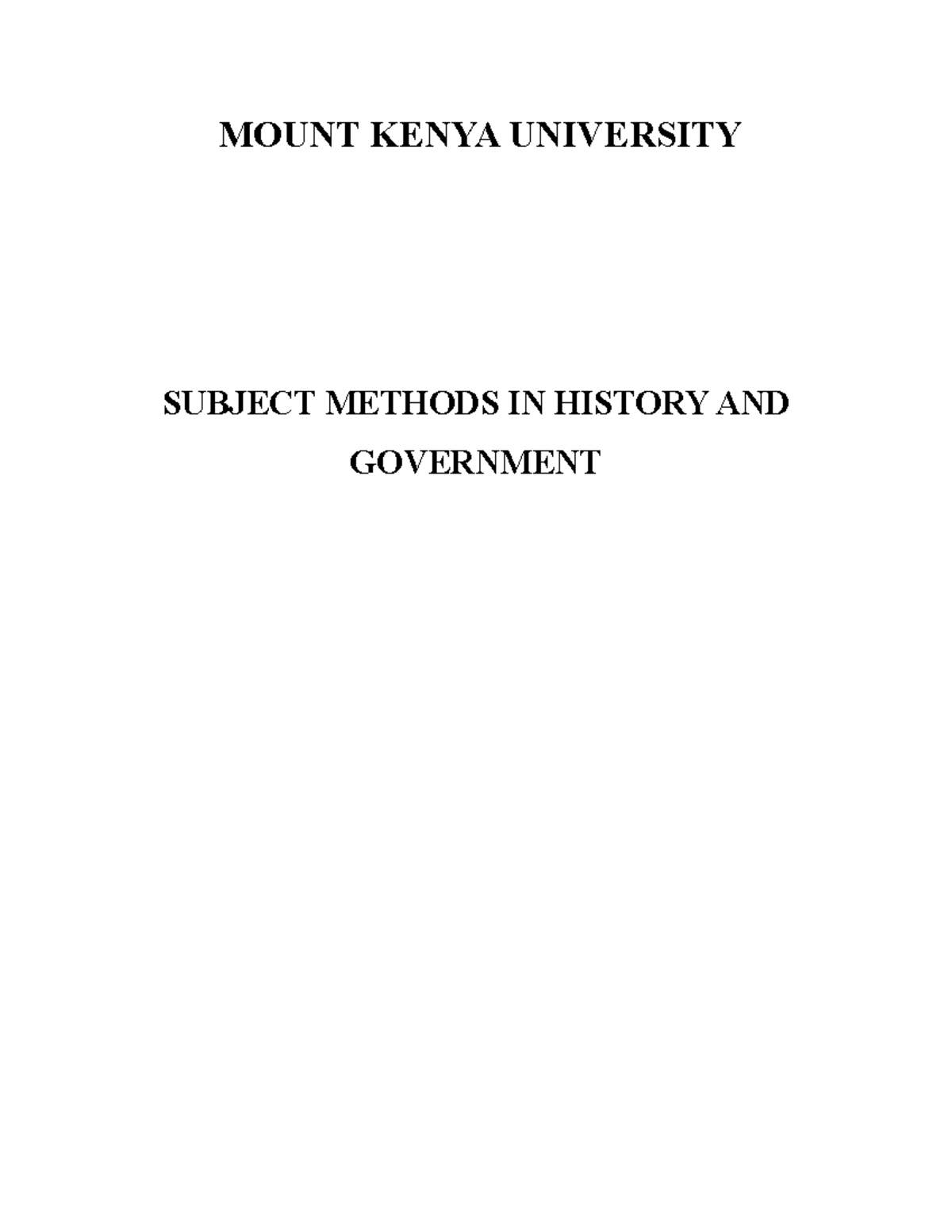 Subject%20 Methods%20IN%20 History%20AND%20%20GOVT%20 1 - MOUNT KENYA ...