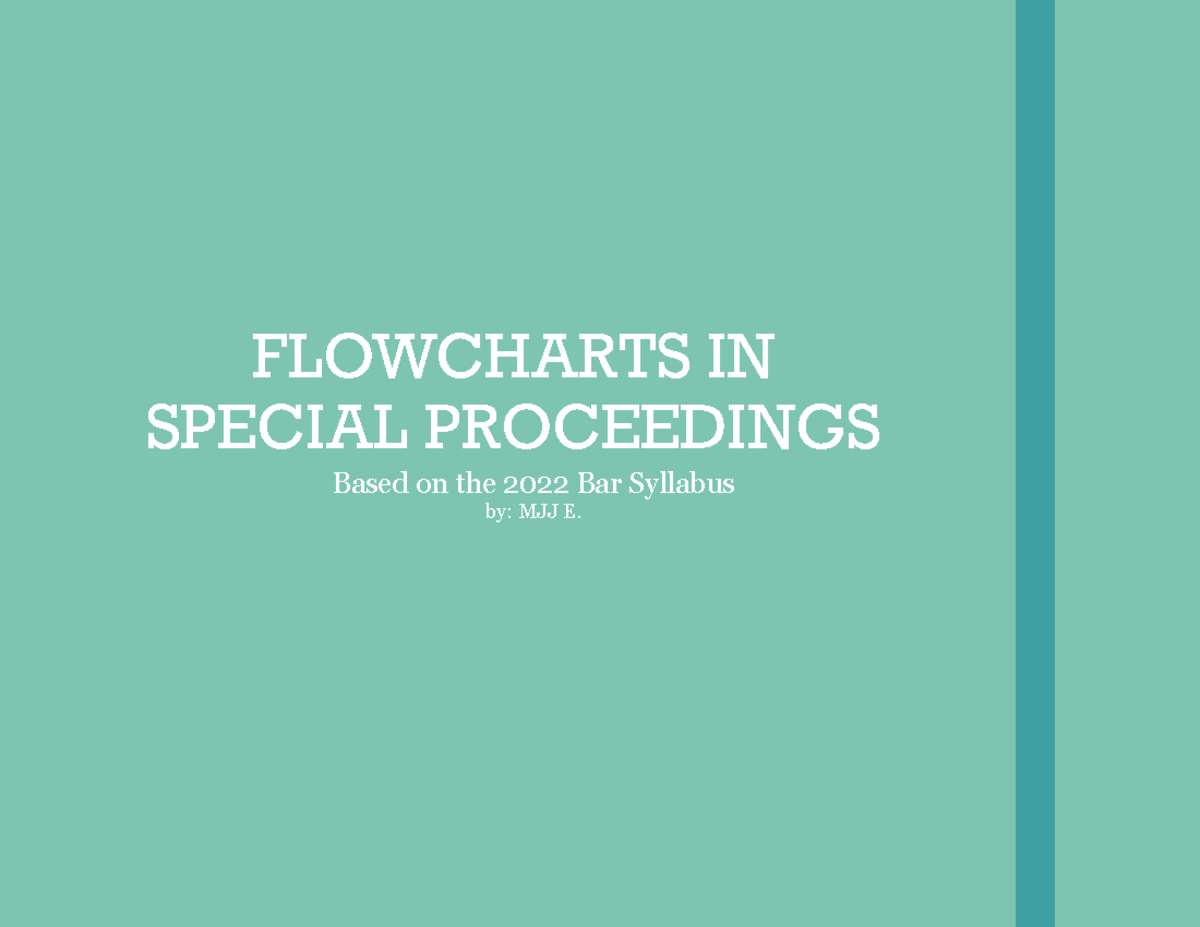 PART 1 (SP) - Flowcharts on Settlement of Estate of Deceased Persons ...
