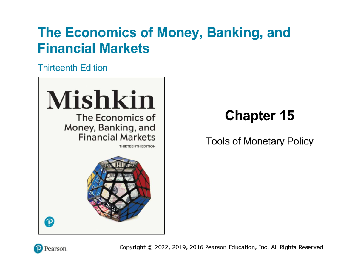 Lecture 10: Tools of Monetary Policy Analysis - Mishkin Ch. 15 Insights ...