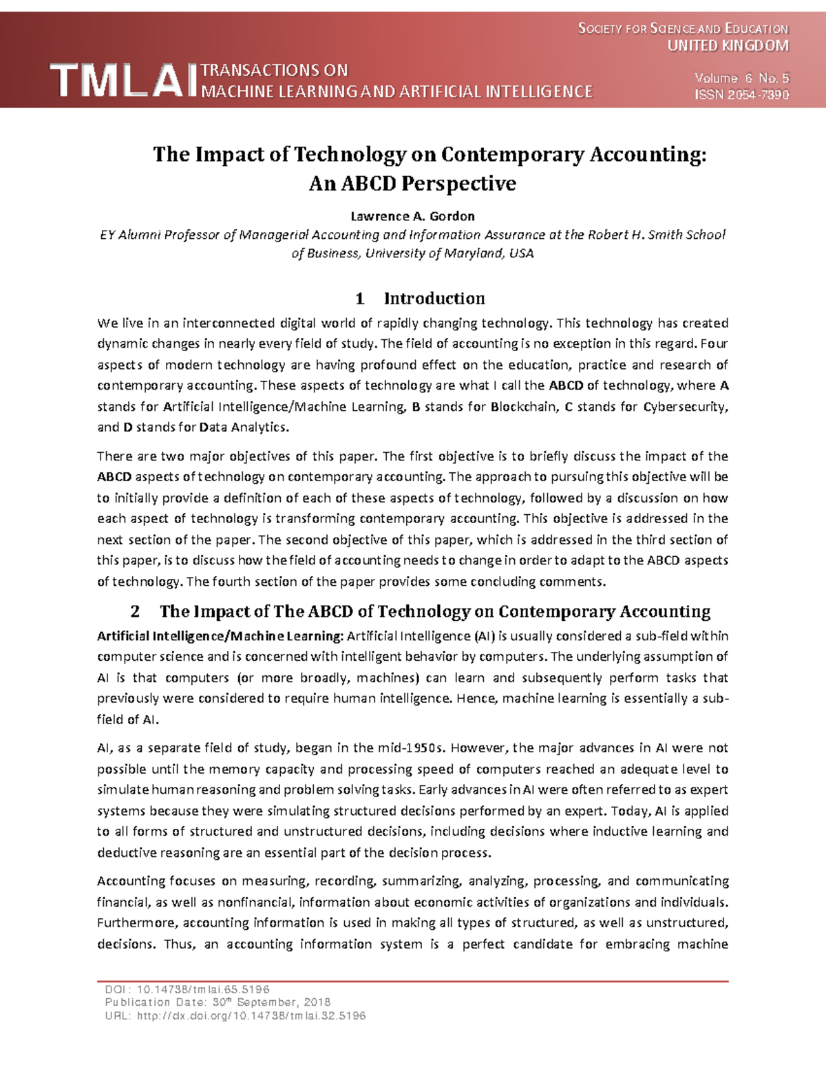 CH1 - The ABCD Impact of Tech on Contemporary Accounting - Studocu