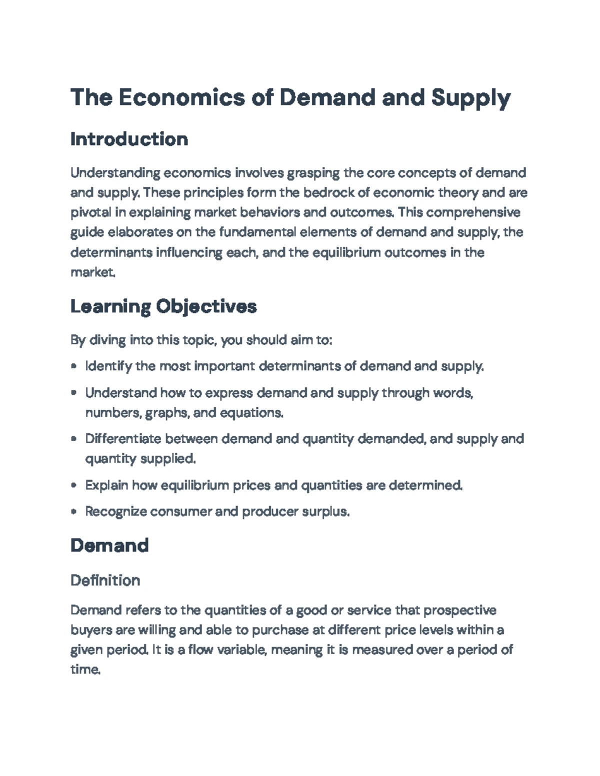 Demand and Supply in Action: Analyzing Market Equilibrium ...