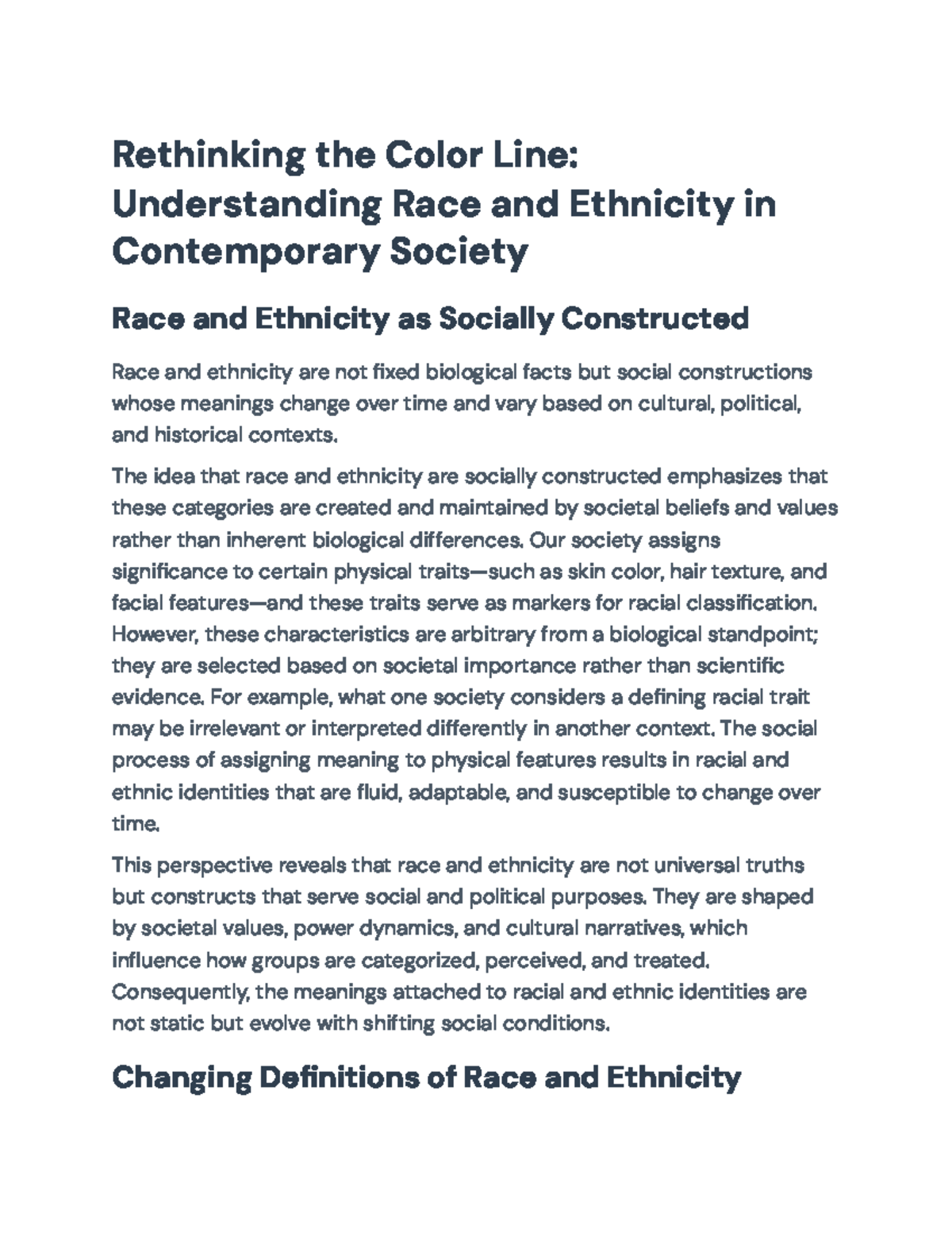 Rethinking Racial Identities: A Sociological Study on Race & Ethnicity ...