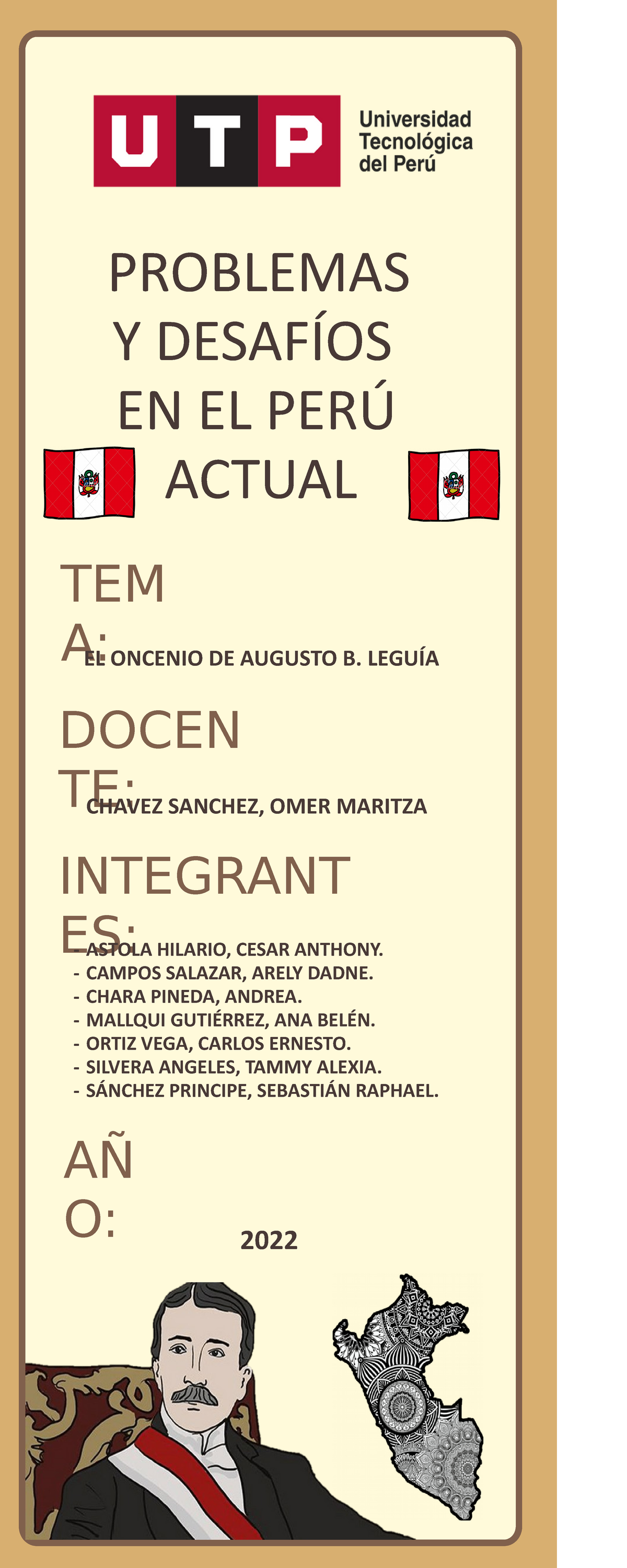Infografía sobre el Oncenio de Augusto B. Leguía Grupo 11