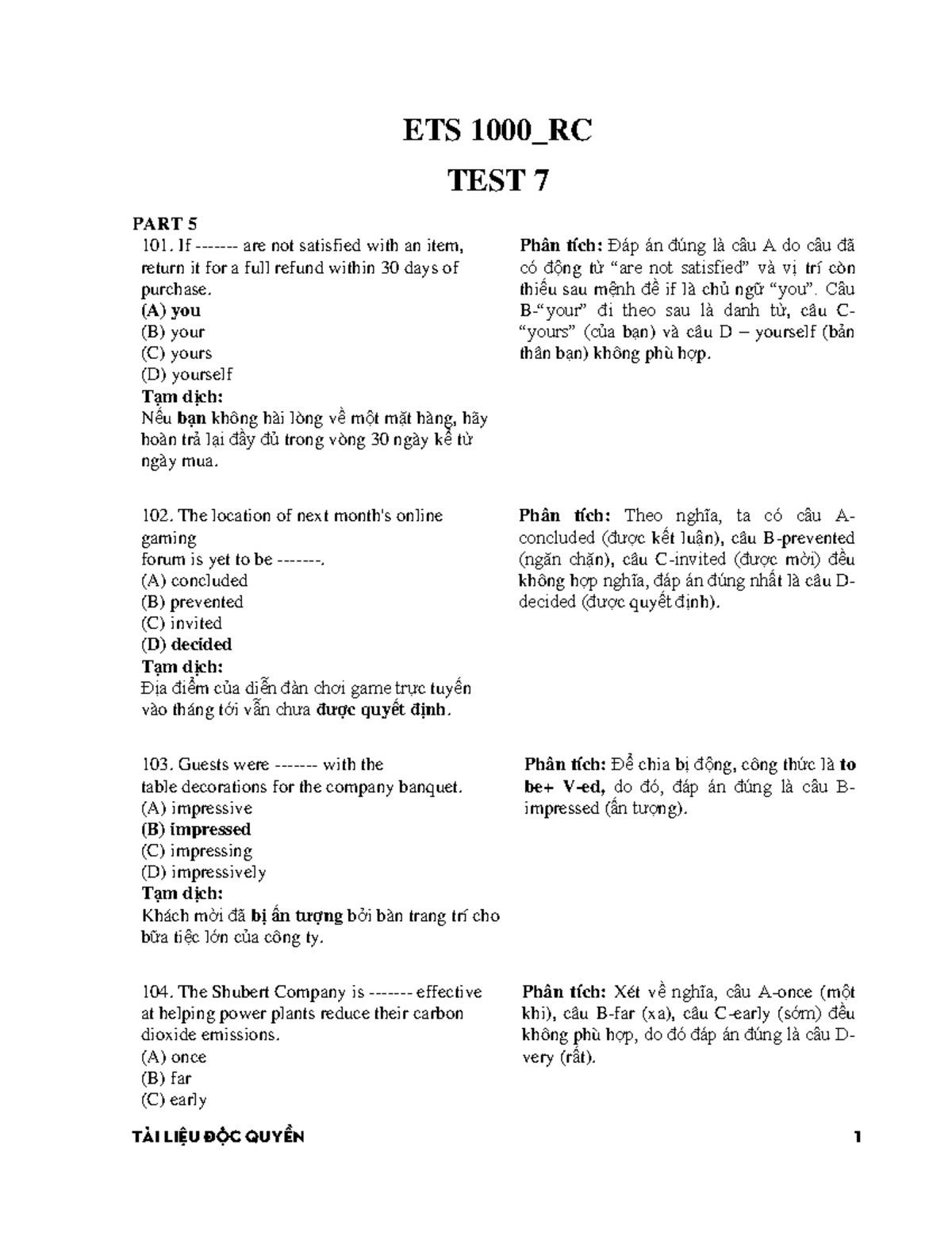 ETS1000 RC Test 7 - Hhhhhhh - ETS 1000_RC TEST 7 PART 5 If - are not ...