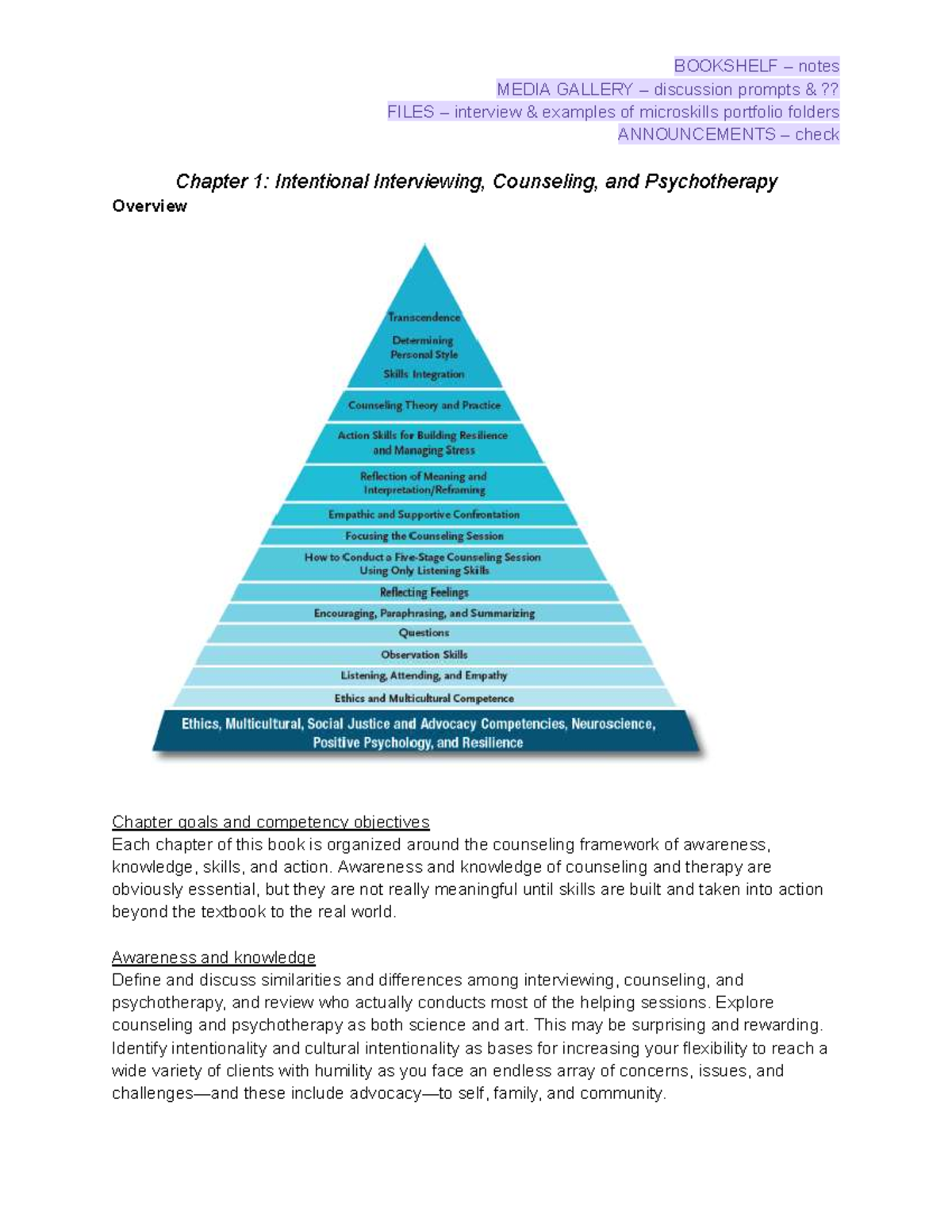 Intro to Counseling: Reflective Journal & Skill Development (COUN 101 ...