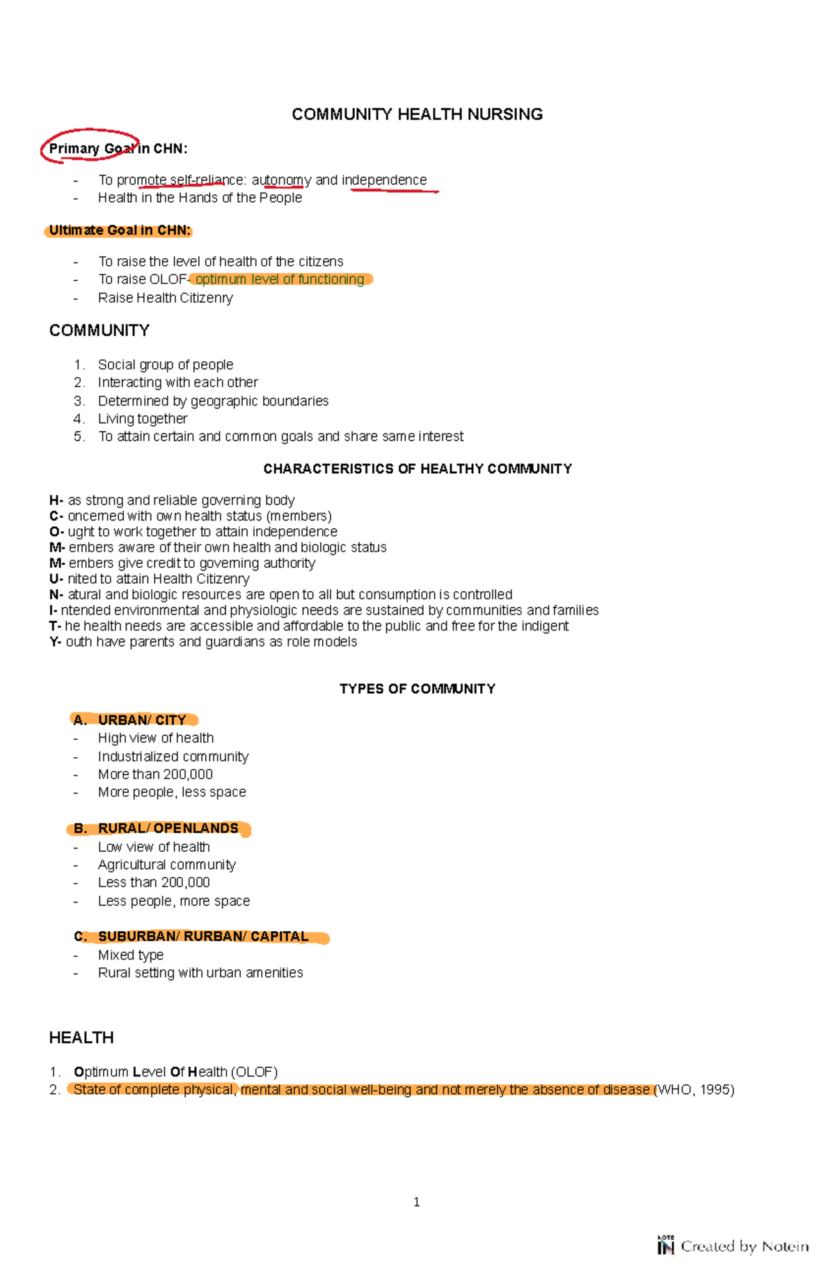 NP1 CHN Handouts: Community Health Nursing Overview and Key Concepts ...