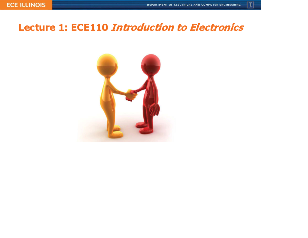 Lecture Slides ECE 110: Introduction to Electronics and Labs - Studocu