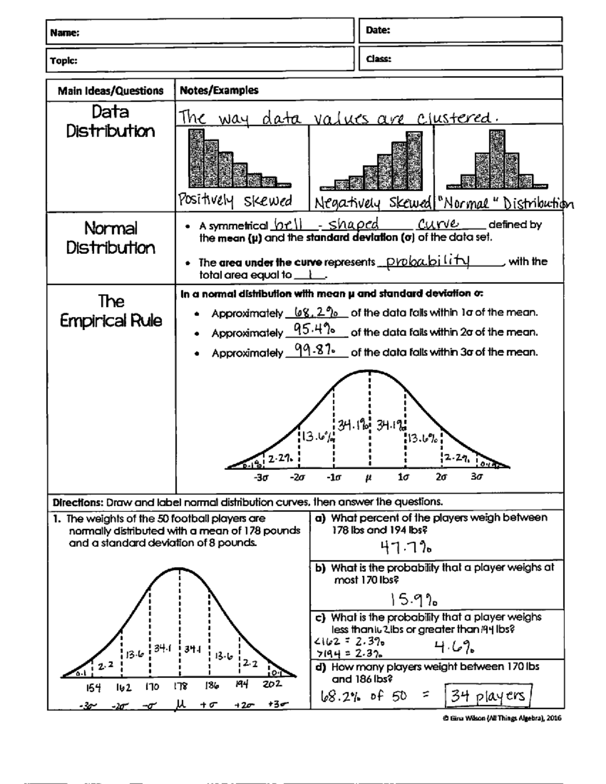 Normal Distribution & Z-Score Analysis: KEY for Stats 22065 - Studocu