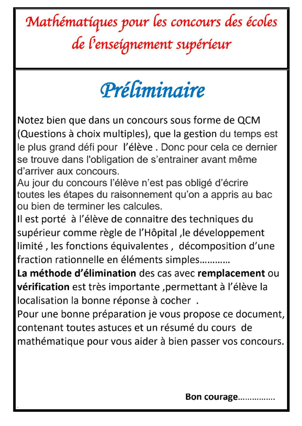 Astuces de Mathématiques pour les Concours des Écoles Supérieures 2023 ...