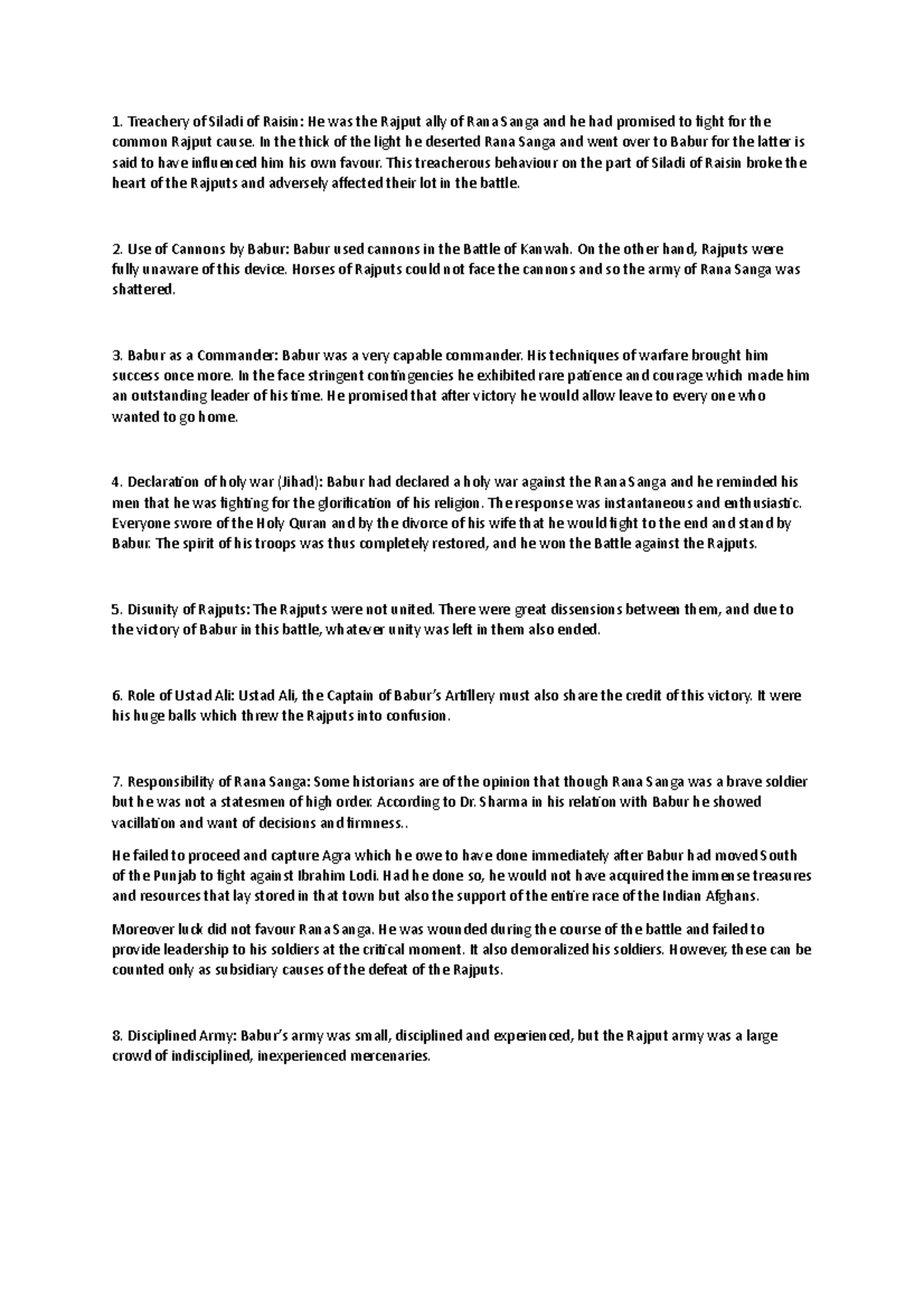 Causes of defeat of rajputs against babur - Treachery of Siladi of ...