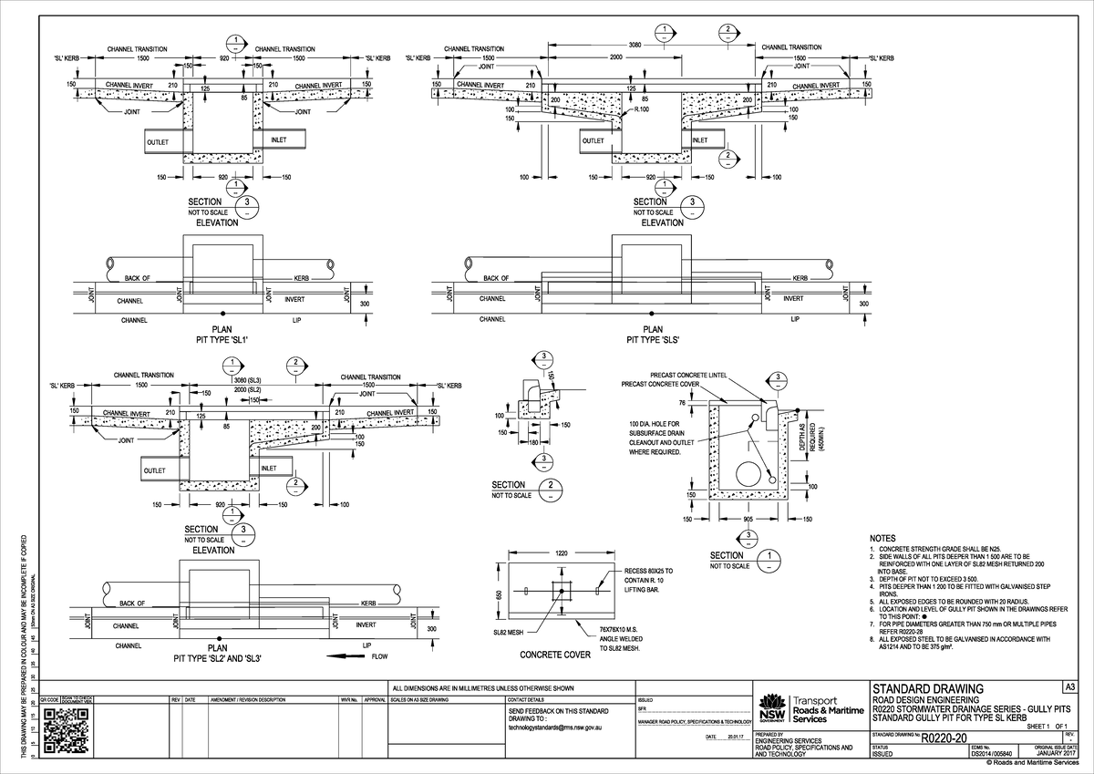 TS 02467 Standard Drawing for Gully Pit Type 'SL' - Studocu
