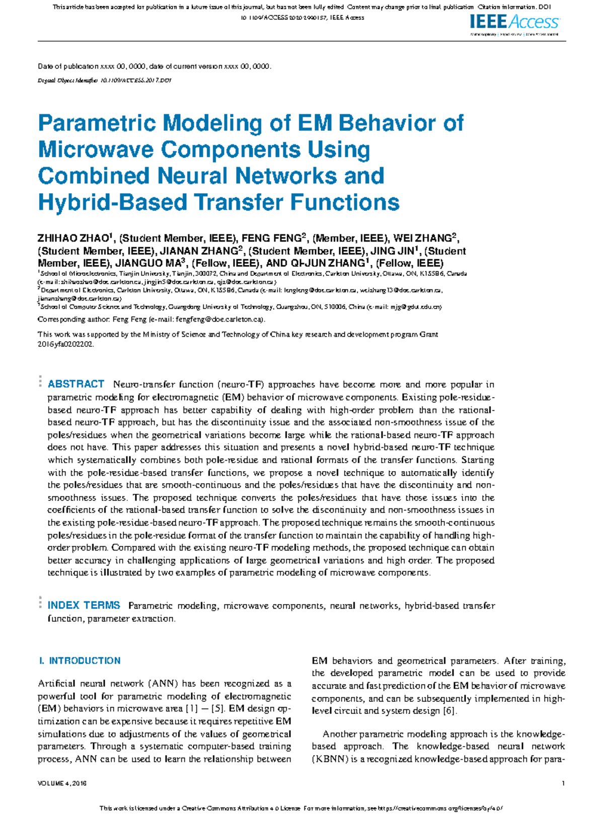 Parametric Modeling of EM Behavior of Microwave Co - 10.1109/ACCESS ...